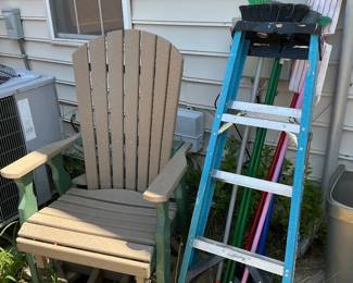 Adirondak style chair, ladder, etc.