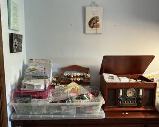 sewing items, etc.
