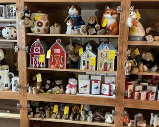 Cookie jars, Boyds bear collectibles, etc.