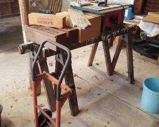 Hand truck; garage goodies