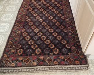 Vintage hand knotted Baluch rug