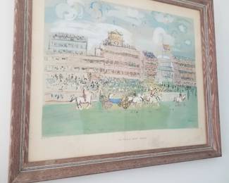 The Track at Ascot Raoul Dufy framed print