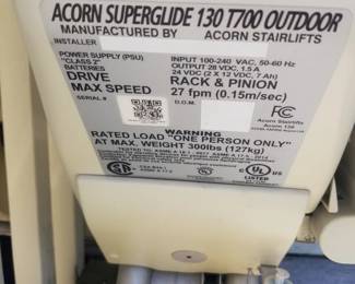 Acorn Superglide 130 1700 outdoor stairlift