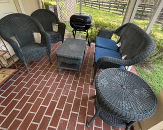 Wicker patio set