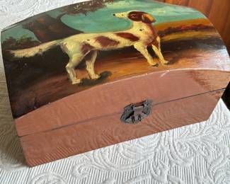 Painted Box wtih Dog