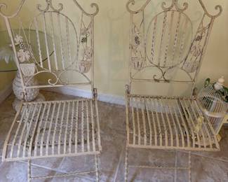 French iron chairs