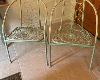 French wrought iron chairs