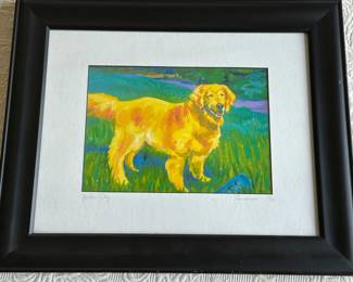 Lithograph of Yellow Dog