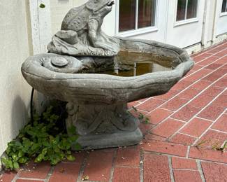 Frog on lilipad fountain