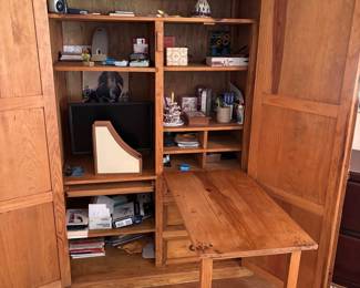 Foldaway desk or crafting armoire