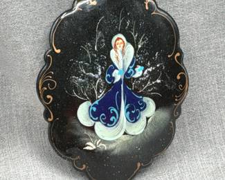 Russian Enameled  Brooch