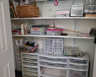 Very well organized Mary Kay closet