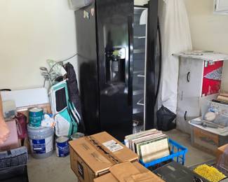 Garage full including refrigerator