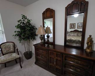 Triple dresser with double mirror like brand new