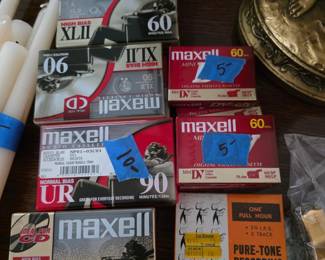 Maxell blank cassette tapes in original pkg. $10 each.