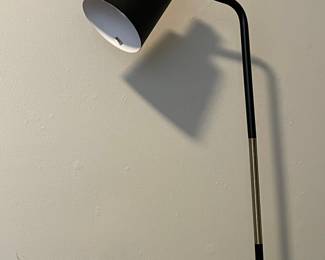 Modern Black and Brass Adjustable Task Floor Lamp