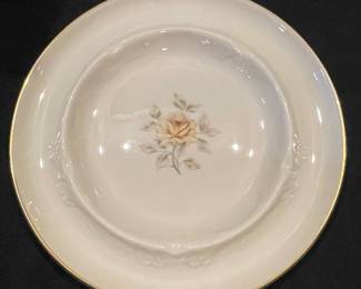 Vintage Lenox "Special" Ashtray with Yellow Rose and Gold Trim