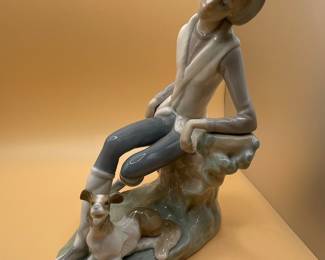 Lladro 'Shepherd Boy with Dog' Porcelain Figurine (Model 4659)