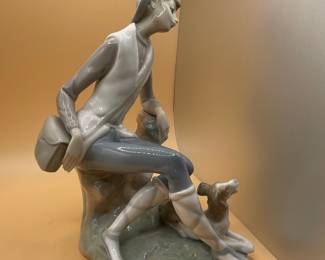 Lladro 'Shepherd Boy with Dog' Porcelain Figurine (Model 4659)