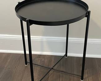 IKEA Gladom Black Tray Side Table