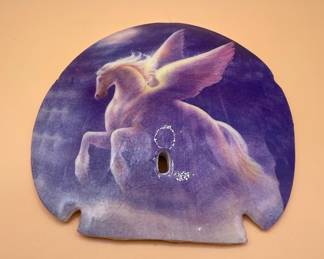 Hand-Painted Pegasus Sand Dollar Ornament