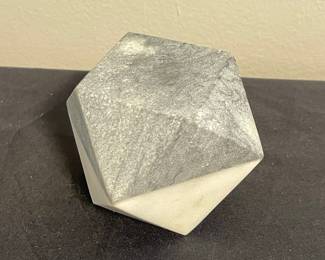 Two-Tone Geometric Marble Sculpture/Paperweight