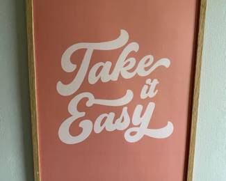 Haus and Hues Take it Easy Pink Wall Art