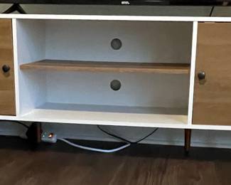 Mid-Century Modern Style Two-Tone TV Stand