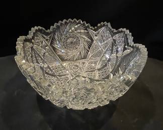 American Brilliant Period (ABP) Cut Glass Serving Bowl