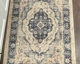 Distressed Medallion Traditional Area Rug