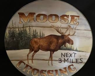 Moose Crossing Sign