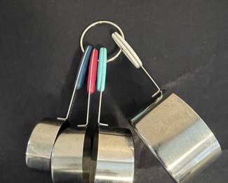 Stainless Steel Measuring Cup Set with Colored Handles