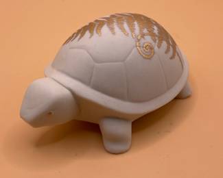 Lenox "Everyday Wishes" Longevity Turtle Figurine with Gold Fern Motif
