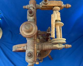 Antique Saxony-Style Spinning Wheel