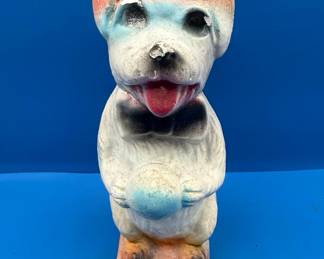 Vintage Chalkware Carnival Prizes - Clown, Elephant, Dog, Spaniel, Boy