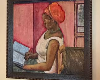 Original Figurative Paintings (Two Works) - African American and Mid-Century Themes