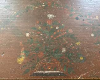 Antique Folk Art Painted Dowry Chest