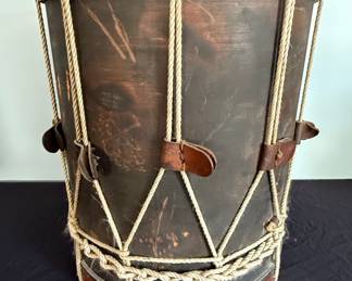 Vintage Civil War Era Rope-Tension Field Drum
