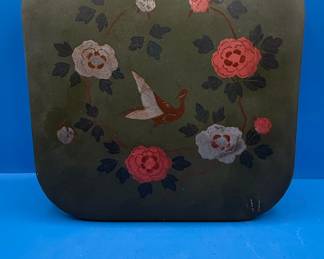 Vintage Hand-Painted Toleware Jewelry Box