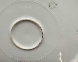 Jean Pouyat Limoges Hand Painted Porcelain Plate with Roses
