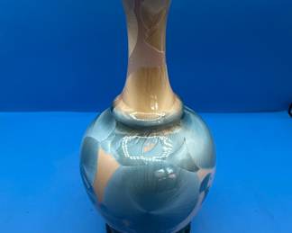 Crystalline Glazed Art Pottery Vase by Louise Reding