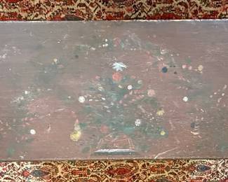 Antique Folk Art Painted Dowry Chest