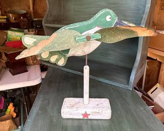 Vintage Folk Art Mallard Duck Whirligig