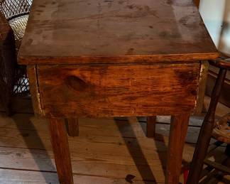 Antique Primitive Southern Yellow Pine Schoolmaster Desk