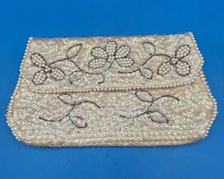 Vintage La Regale Beaded and Sequined Evening Clutch