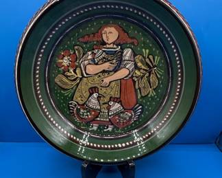Schneider Steffisburg Swiss Folk Pottery Collection - Girl with Chickens, Girl with Geese, Girl with Goat, Boy with Pipe