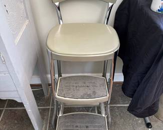 Vintage Cosco Kitchen Step Stool Chair