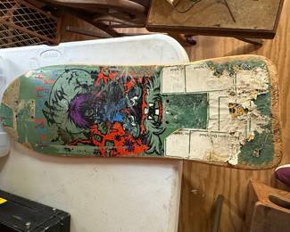 Vintage 1980s Skateboard Decks Collection - Including Gordon & Smith Pine Design and Vision Mark Rogowski 'Gator'