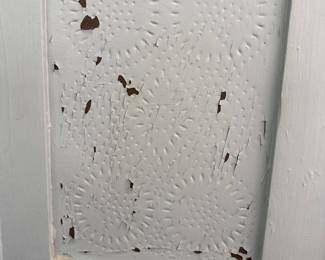 Antique Punched Tin Pie Safe with Two Drawers