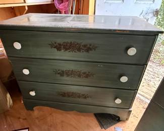 Vintage Painted Three-Drawer Chest